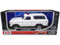1978 Ford Bronco Police Car Unmarked White "Law Enforcement and Public Service" Series 1/24 Diecast Model Car by Motormax Cartsfy Inc.