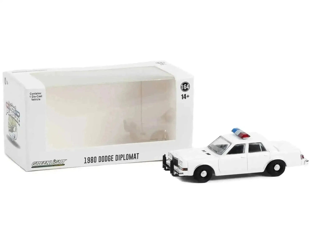 1980-1989 Dodge Diplomat Police Unmarked Diecast Model Car by Greenlight