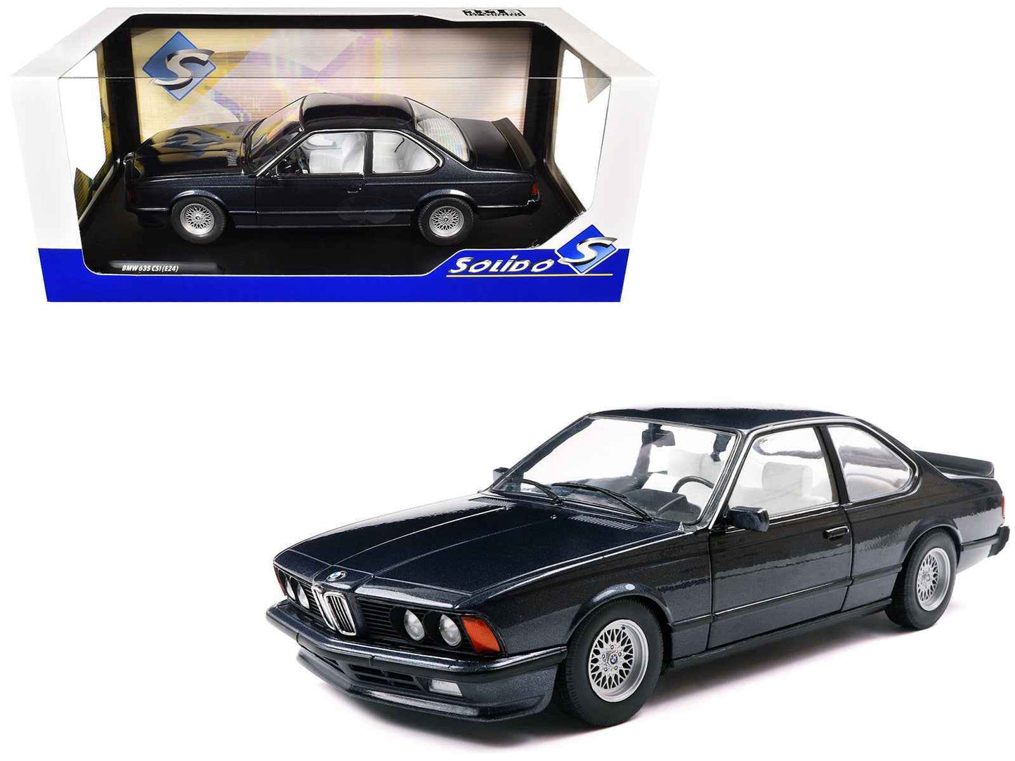 1984 BMW 635 CSI (E24) Macau Blue Metallic 1/18 Diecast Model Car by Solido Cartsfy Inc.