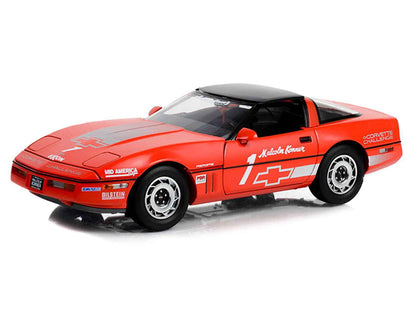 1988 Chevrolet Corvette C4 #1 Malcolm Konner "Corvette Challenge Race Car" Red with Black Top 1/18 Diecast Model Car by Greenlight Miniature Motors Default Title Default Title-