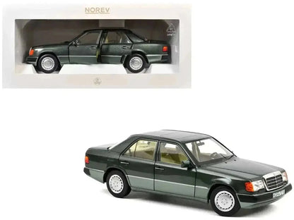 1990 Mercedes-Benz 230 E Night Green Metallic with Green Interior 1/18 Diecast Model Car by Norev Cartsfy Inc.
