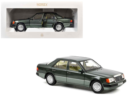 1990 Mercedes-Benz 230 E Night Green Metallic with Green Interior 1/18 Diecast Model Car by Norev Miniature Motors Default Title Default Title-