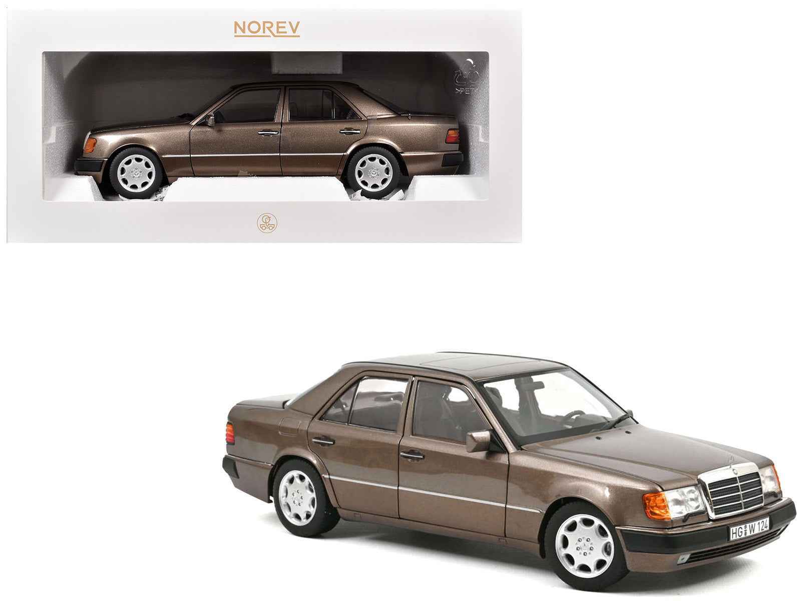 1990 Mercedes-Benz 500 E Impala Brown Metallic 1/18 Diecast Model Car by Norev Cartsfy Inc.