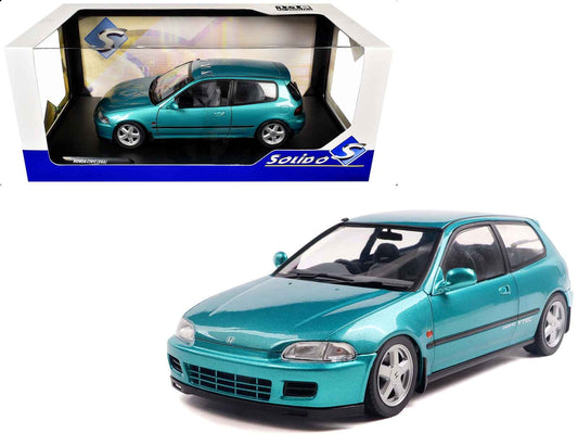 1991 Honda Civic (EG6) RHD (Right Hand Drive) Aztec Green Metallic 1/18 Diecast Model Car by Solido Cartsfy Inc.