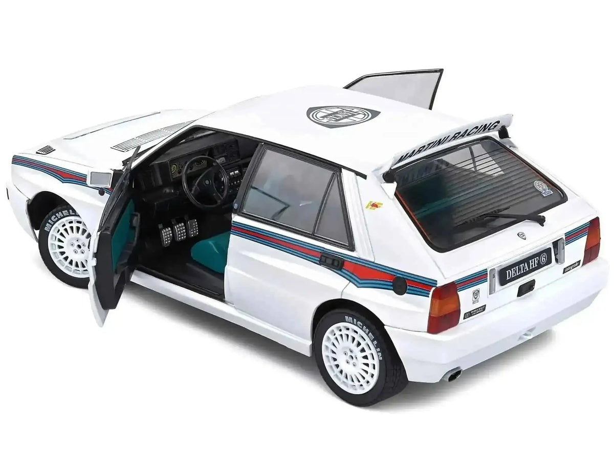 1992 Lancia Delta HF Integrale Evo 1 Martini 6 White with Blue and Red Stripes "World Rally Champion - Martini Racing" 1/18 Diecast Model Car by Solido Miniature Motors Default Title Default Title-