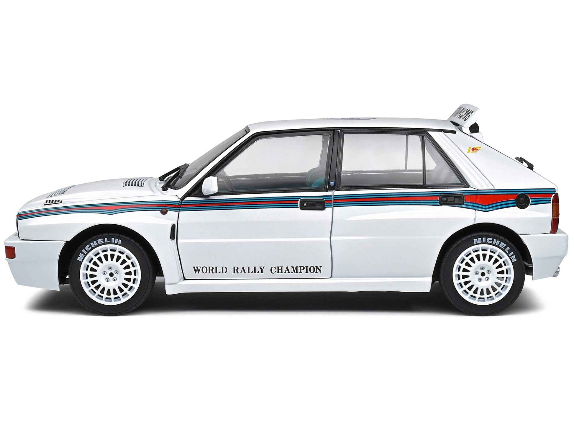 1992 Lancia Delta HF Integrale Evo 1 Martini 6 White with Blue and Red Stripes "World Rally Champion - Martini Racing" 1/18 Diecast Model Car by Solido Cartsfy Inc.
