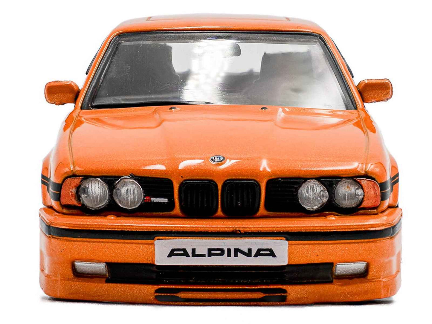 1994 BMW E34 Alpina B10 BiTurbo Orange Metallic with Black Stripes 1/43 Diecast Model Car by Solido Miniature Motors Default Title Default Title-