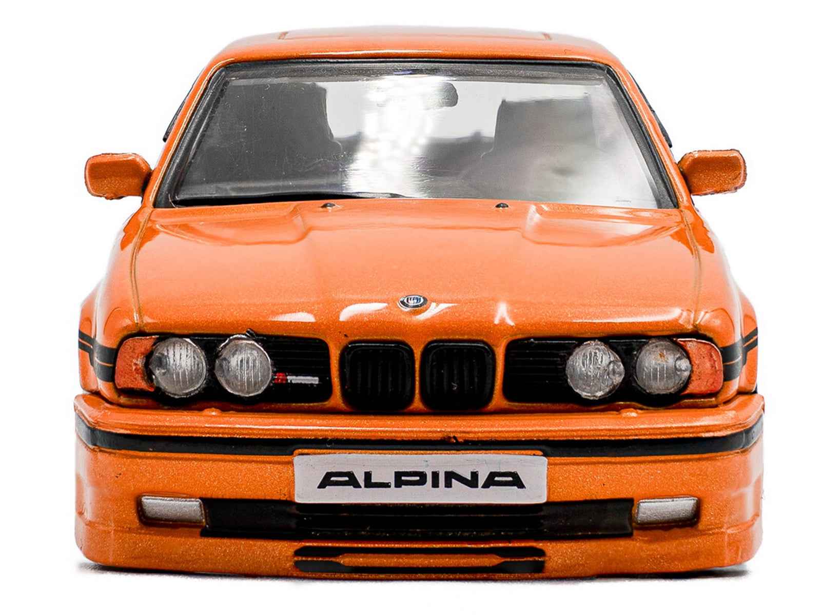 1994 BMW E34 Alpina B10 BiTurbo Orange Metallic with Black Stripes 1/43 Diecast Model Car by Solido Miniature Motors Default Title Default Title-