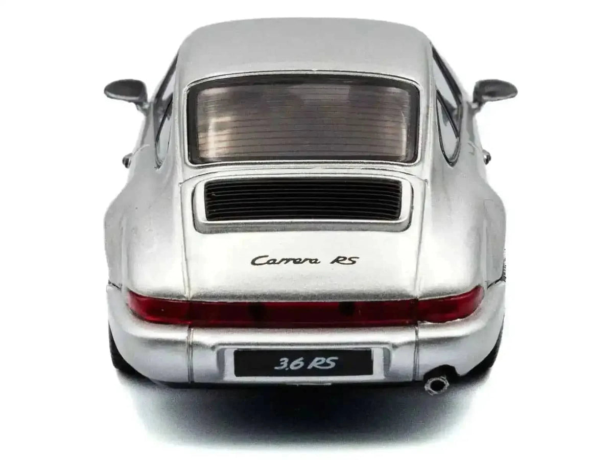 1994 Porsche 911 (964) RS Silver Metallic with Black Stripes 1/43 Diecast Model Car by Solido Cartsfy Inc.