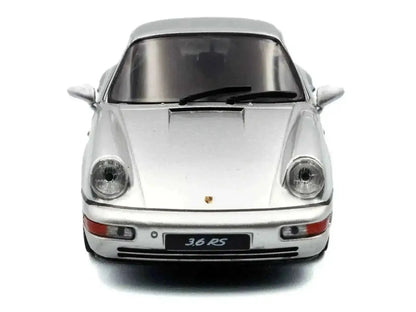 1994 Porsche 911 (964) RS Silver Metallic with Black Stripes 1/43 Diecast Model Car by Solido Cartsfy Inc.