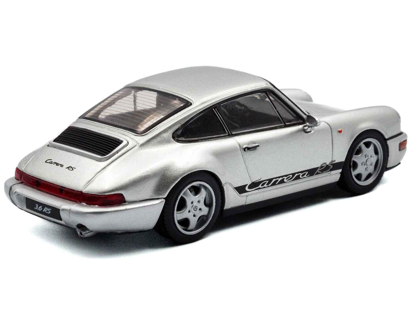 1994 Porsche 911 (964) RS Silver Metallic with Black Stripes 1/43 Diecast Model Car by Solido Miniature Motors Default Title Default Title-