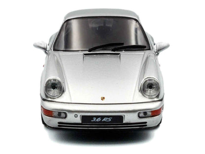 1994 Porsche 911 (964) RS Silver Metallic with Black Stripes 1/43 Diecast Model Car by Solido Miniature Motors Default Title Default Title-