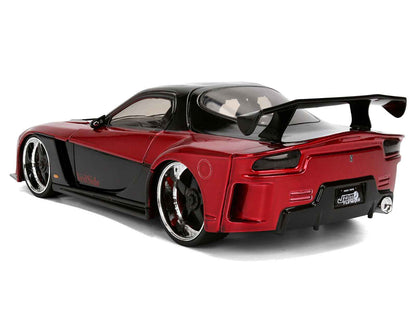 1995 Mazda RX-7 Widebody RHD (Right Hand Drive) "VeilSide" Black and Red Metallic "JDM Tuners" Series 1/24 Diecast Model Car by Jada Miniature Motors Default Title Default Title-