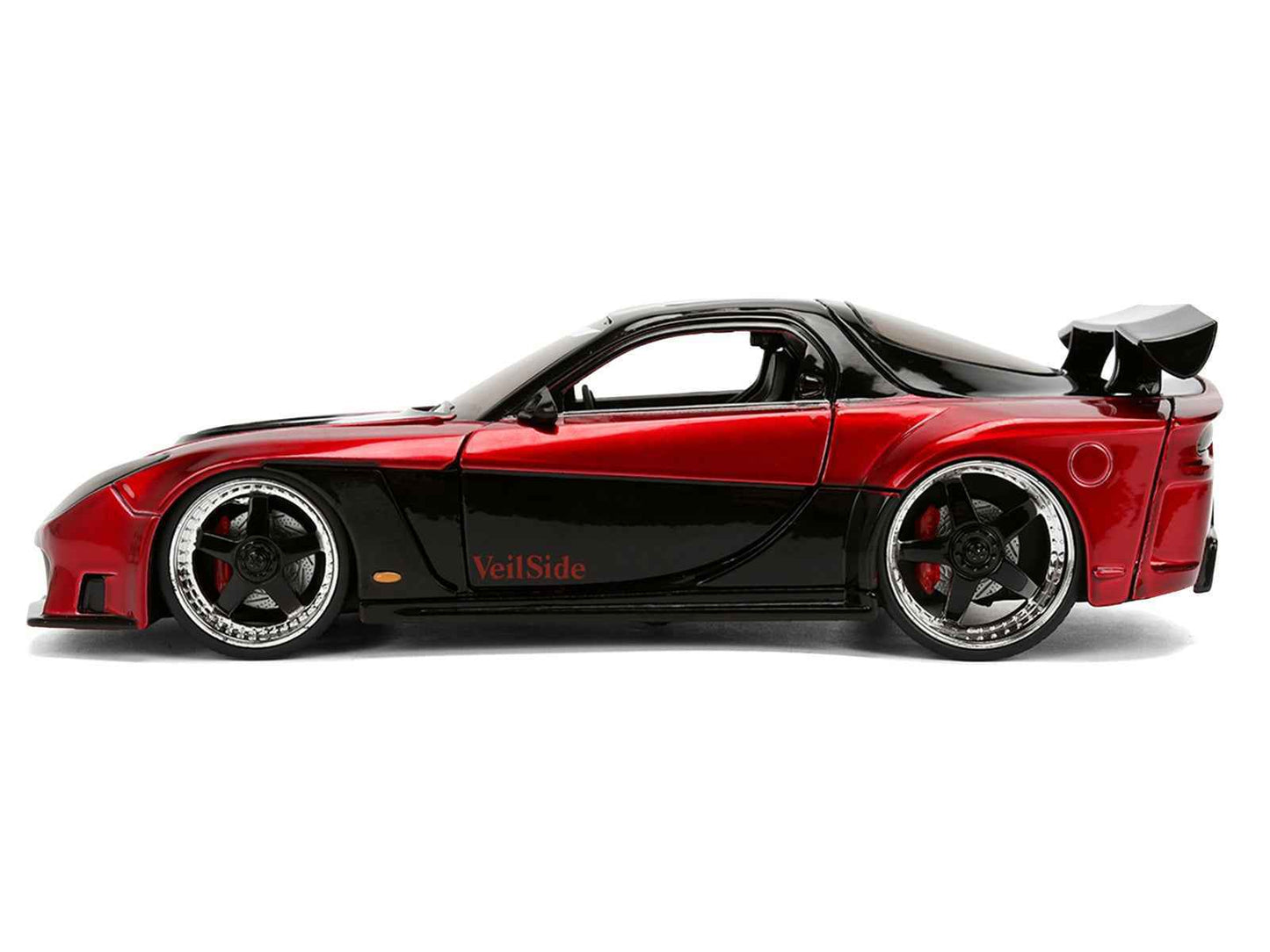 1995 Mazda RX-7 Widebody RHD (Right Hand Drive) "VeilSide" Black and Red Metallic "JDM Tuners" Series 1/24 Diecast Model Car by Jada Miniature Motors Default Title Default Title-