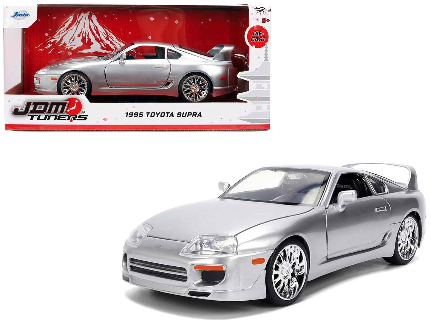 1995 Toyota Supra Silver Metallic "JDM Tuners" Series 1/24 Diecast Model Car by Jada Cartsfy Inc.