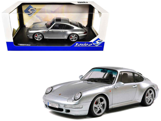 1996 Porsche 911 (993) 4S Polar Silver Metallic 1/18 Diecast Model Car by Solido Cartsfy Inc.