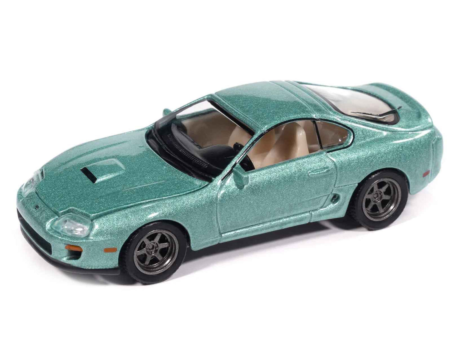 1998 Toyota Supra Caribbean Green Metallic "Modern Muscle" Series 1/64 Diecast Model Car by Auto World Miniature Motors Default Title Default Title-