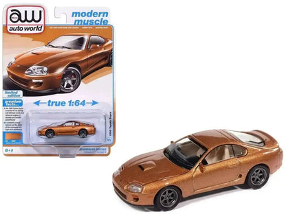 1998 Toyota Supra Sedona Sunset Bronze Metallic "Modern Muscle" Series 1/64 Diecast Model Car by Auto World Miniature Motors Default Title Default Title-