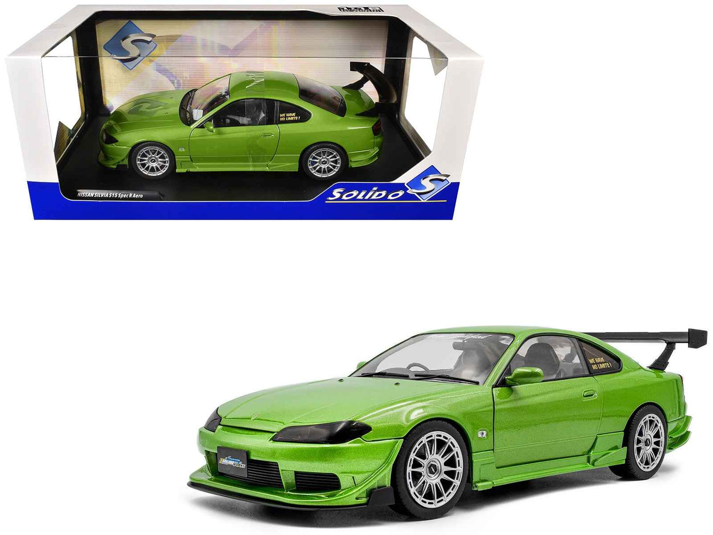 1999 Nissan Silvia S15 Spec-R Aero RHD (Right Hand Drive) "Never Satisfied" Green Metallic 1/18 Diecast Model Car by Solido Cartsfy Inc.