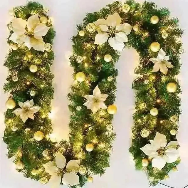 2.7 Meter Christmas Rattan Garland Decorative