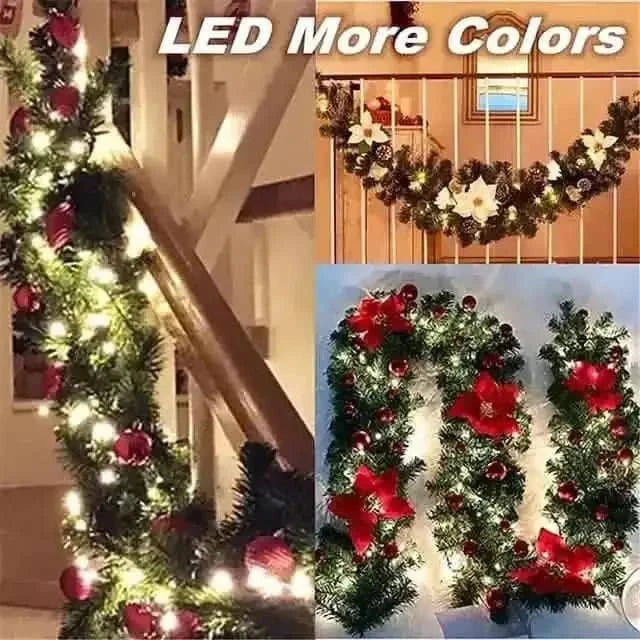 2.7 Meter Christmas Rattan Garland Decorative Cartsfy Inc.
