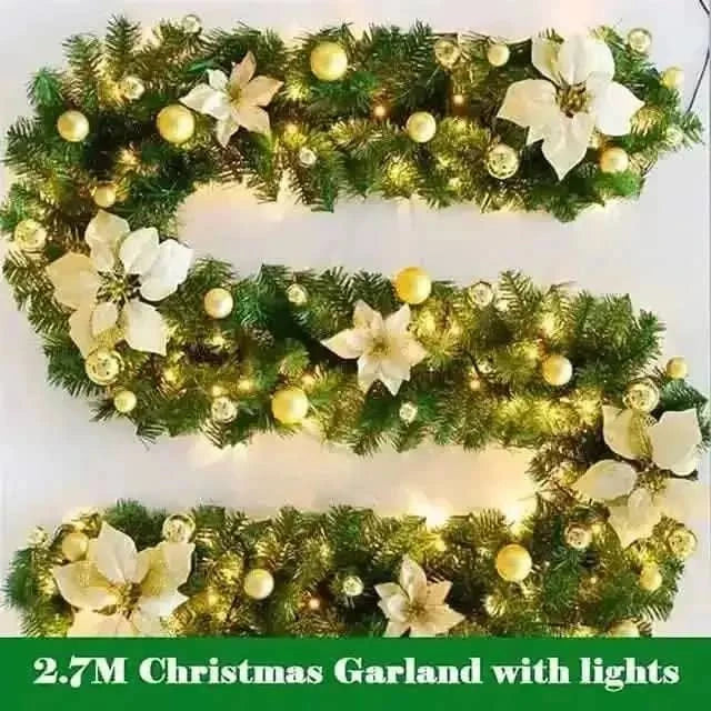 2.7 Meter Christmas Rattan Garland Decorative Cartsfy Inc.