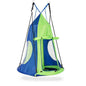 2-in-1 40 Inch Kids Hanging Chair Detachable Swing Tent Set-Green Cartsfy Inc.
