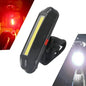 2-in-1 500LM Bicycle USB Rechargeable LED Bike Light Taillight Ultralight Warning Night Cartsfy Inc.