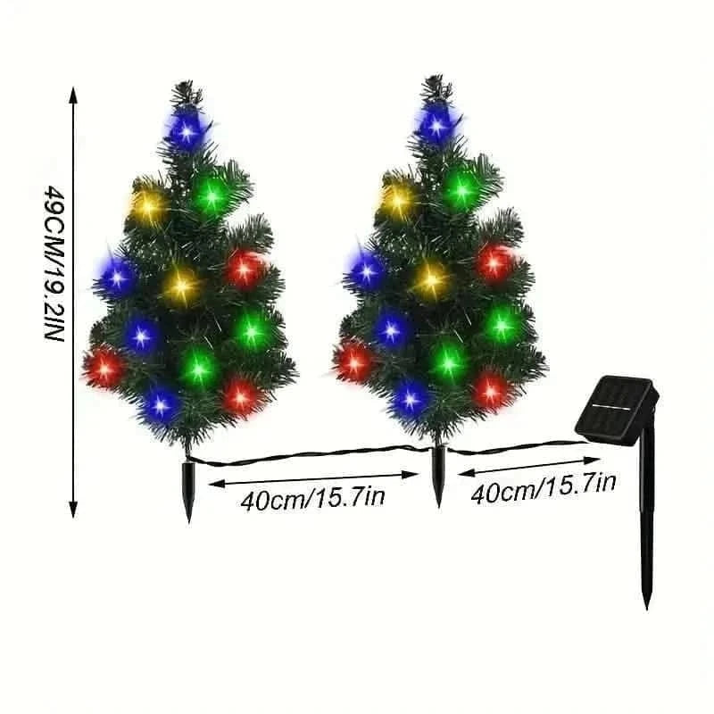 2-in-1 Solar Christmas Tree Lawn Light Cartsfy Inc.