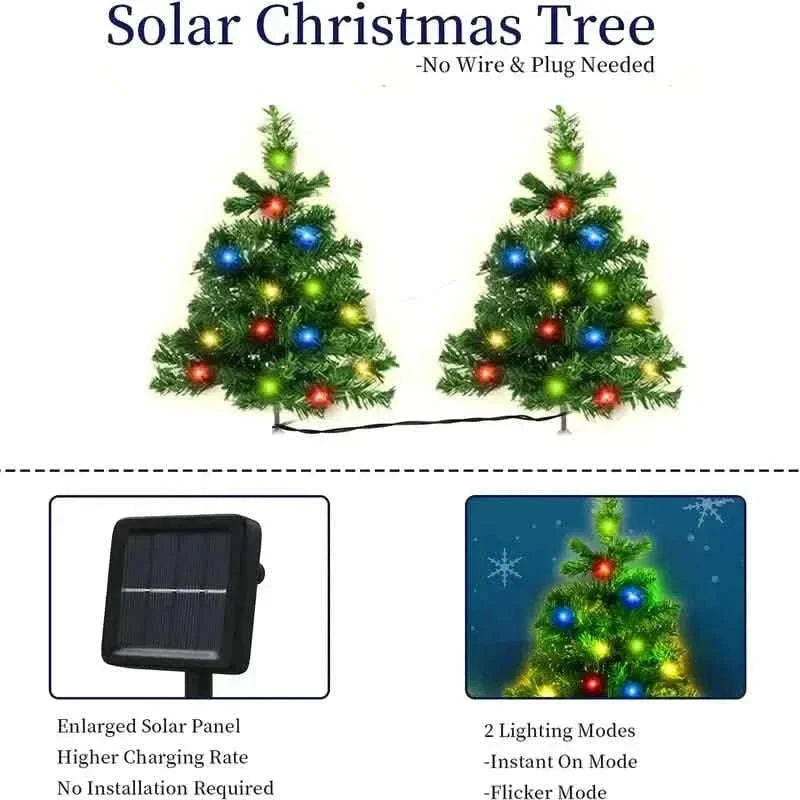 2-in-1 Solar Christmas Tree Lawn Light Cartsfy Inc.