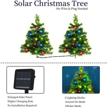 2-in-1 Solar Christmas Tree Lawn Light Cartsfy Inc.