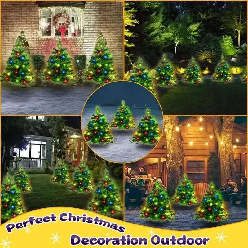 2-in-1 Solar Christmas Tree Lawn Light Cartsfy Inc.