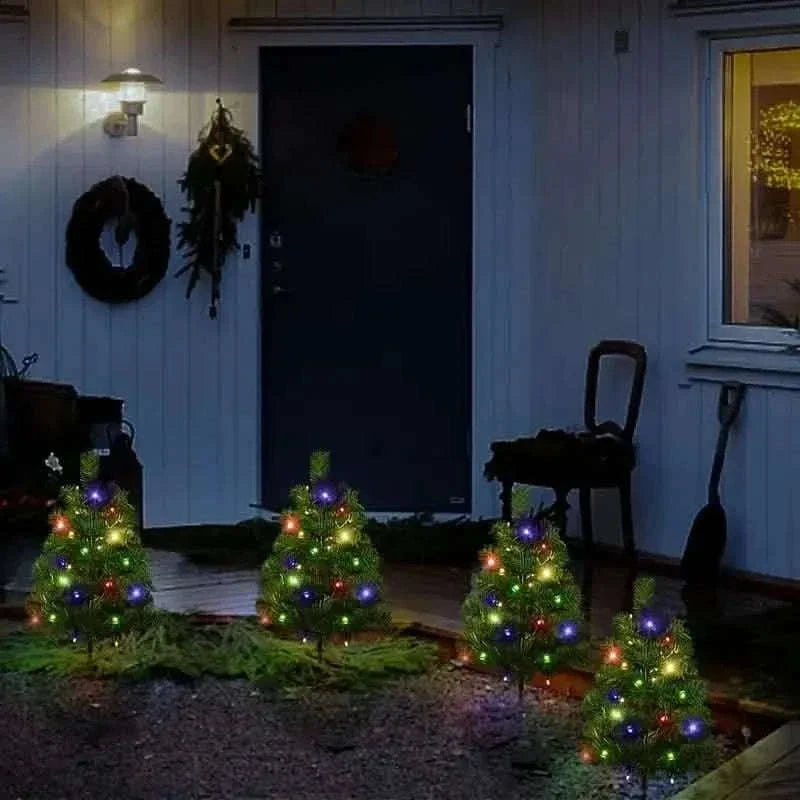 2-in-1 Solar Christmas Tree Lawn Light Cartsfy Inc.