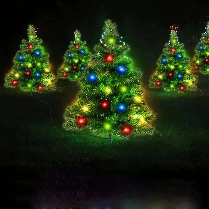 2-in-1 Solar Christmas Tree Lawn Light Cartsfy Inc.