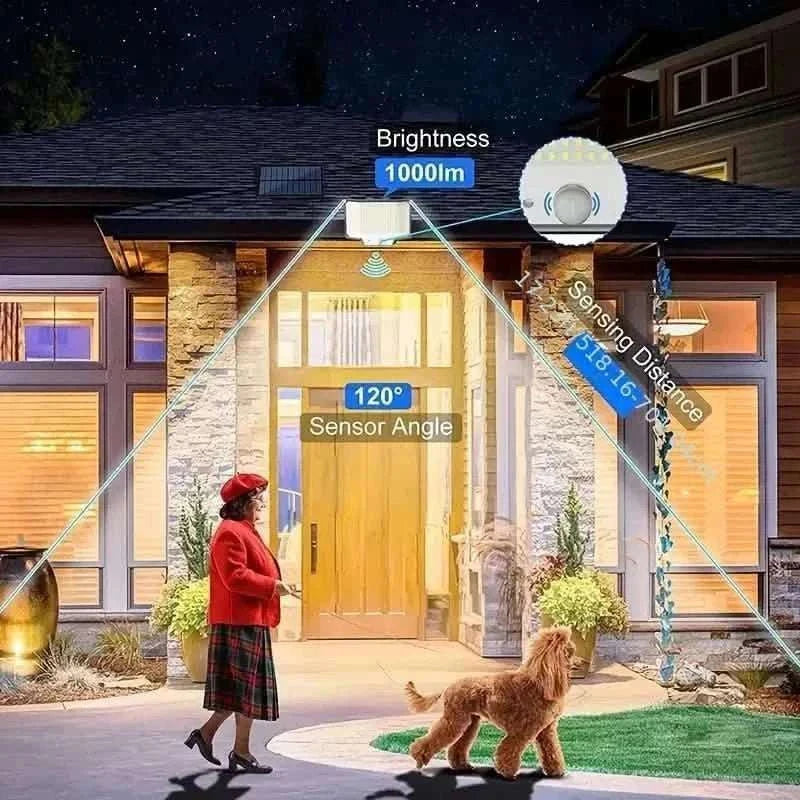 2-Pack: 200-LED/3Modes Upgraded Split Solar Motion Sensor Light Outdoor with Remote Cartsfy Inc.