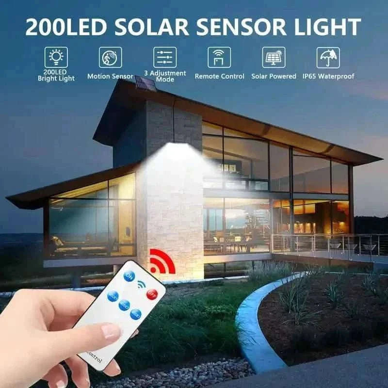 2-Pack: 200-LED/3Modes Upgraded Split Solar Motion Sensor Light Outdoor with Remote Cartsfy Inc.