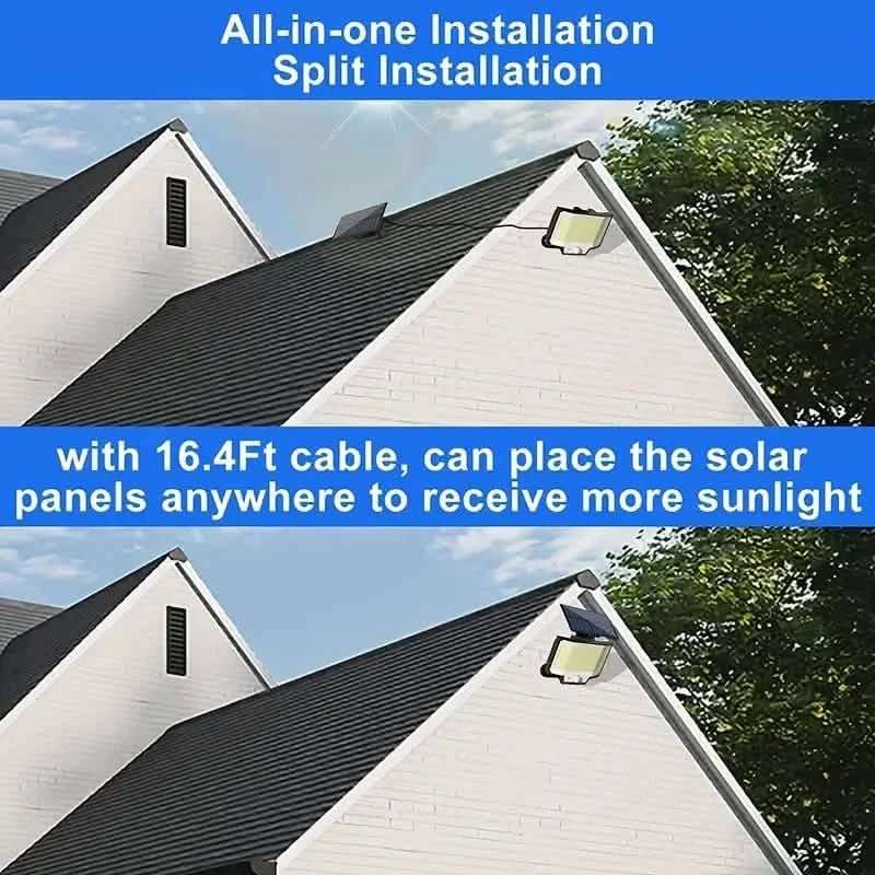 2-Pack: 200-LED/3Modes Upgraded Split Solar Motion Sensor Light Outdoor with Remote Cartsfy Inc.