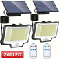 2-Pack: 200-LED/3Modes Upgraded Split Solar Motion Sensor Light Outdoor with Remote Cartsfy Inc.