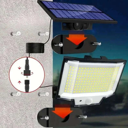 2-Pack: 200-LED/3Modes Upgraded Split Solar Motion Sensor Light Outdoor with Remote Cartsfy Inc.