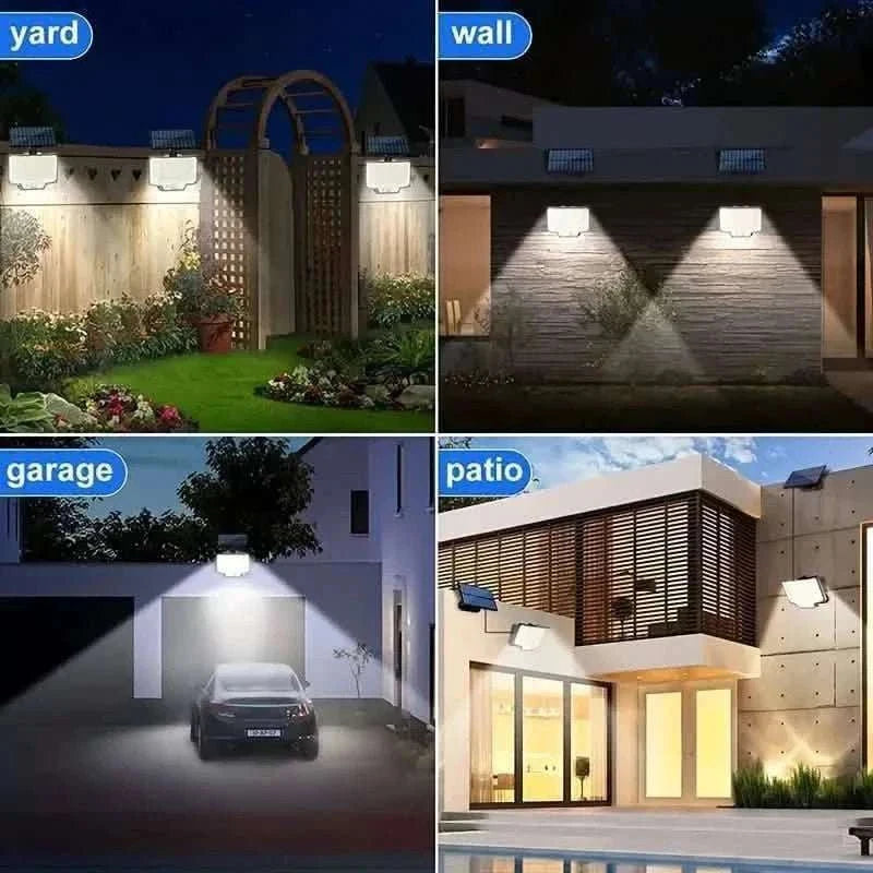 2-Pack: 200-LED/3Modes Upgraded Split Solar Motion Sensor Light Outdoor with Remote Cartsfy Inc.