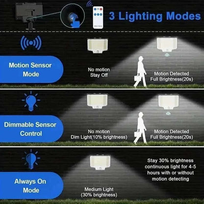 2-Pack: 200-LED/3Modes Upgraded Split Solar Motion Sensor Light Outdoor with Remote Cartsfy Inc.
