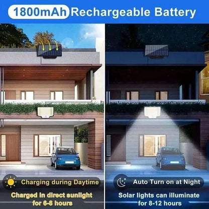 2-Pack: 200-LED/3Modes Upgraded Split Solar Motion Sensor Light Outdoor with Remote Cartsfy Inc.
