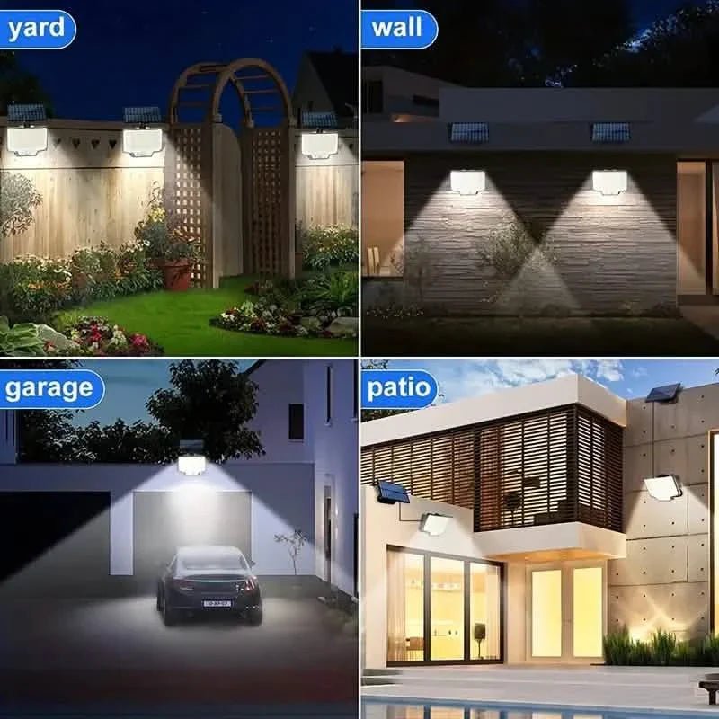 2 - Pack: 200 - LED/3Modes Upgraded Split Solar Motion Sensor Light Outdoor with Remote - Cartsfy Inc.