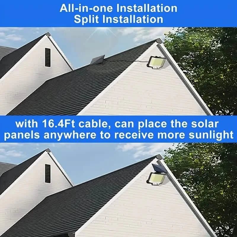 2 - Pack: 200 - LED/3Modes Upgraded Split Solar Motion Sensor Light Outdoor with Remote - Cartsfy Inc.