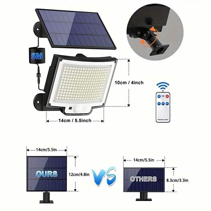2-Pack: 228 LED Outdoor Split Solar Wall Lights Cartsfy Inc.