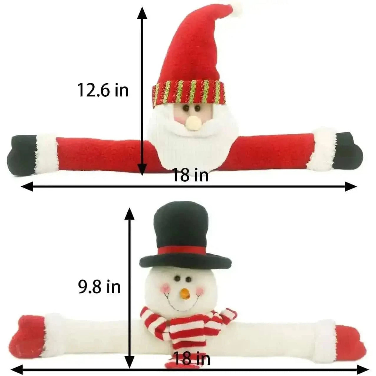 2-Pack: Christmas Curtain Buckle Doll Santa & Snowman Cartsfy Inc.