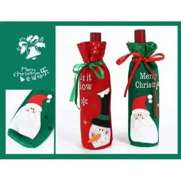 2-Pack: Christmas Decorations Red Wine Bag Cartsfy Inc.