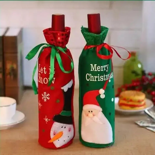 2-Pack: Christmas Decorations Red Wine Bag DailySale Green/Red Green Red Green/Red-Green-Red-