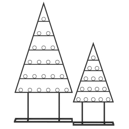 2 Pack Christmas Tree Photo Holder with 36 Round Clips and Metal Hanging Rack-Black Cartsfy Inc.