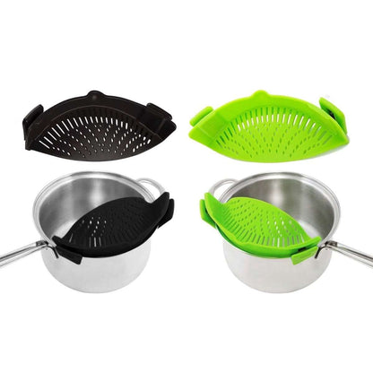 2-Pack: Easy Snap On Heat Resistance Silicone Kitchen Strainer Cartsfy Inc.